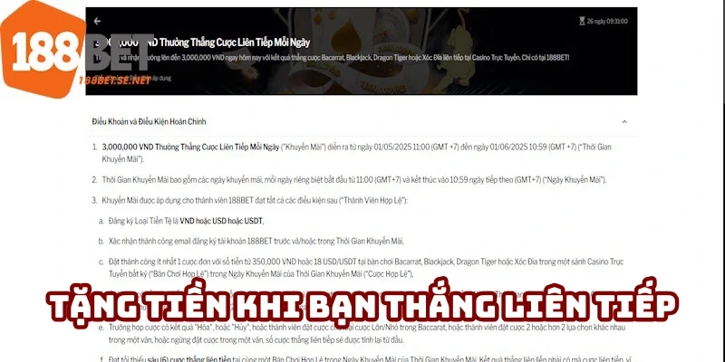 Khuyến mãi khủng tại 188BET